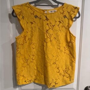 Monteau Mustard Lace Blouse